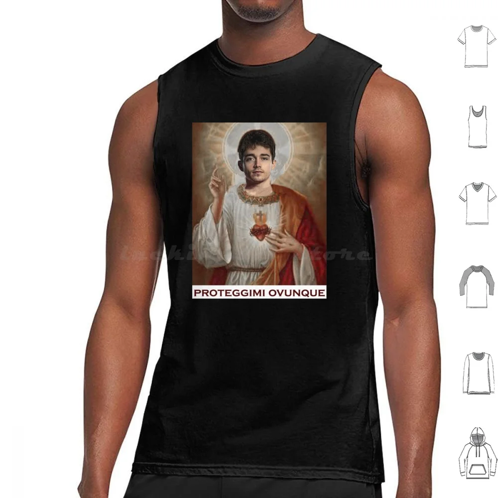 

San Leclerc Tank Tops Vest Sleeveless Leclerc Leclerc Racing Grand Prix Monaco Motorsport Driver Vettel Formula Car Monza