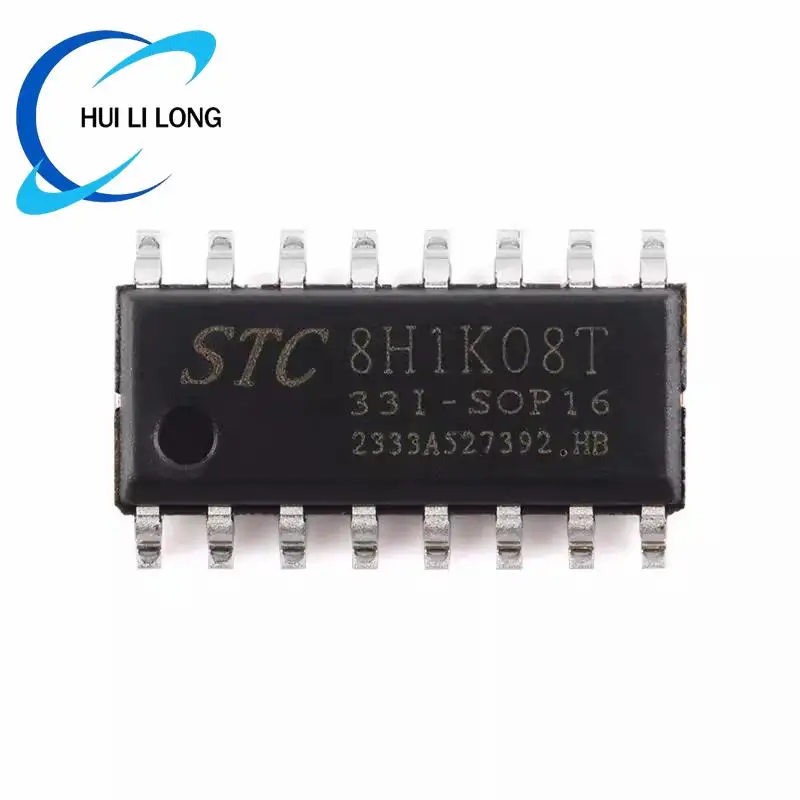 5pcs STC8H1K08 STC8H1K08T STC 8H1K08T STC8H1K08T-33I-SOP16 High-speed 8051 Core 1T Microprocessor Microcontroller Chip IC