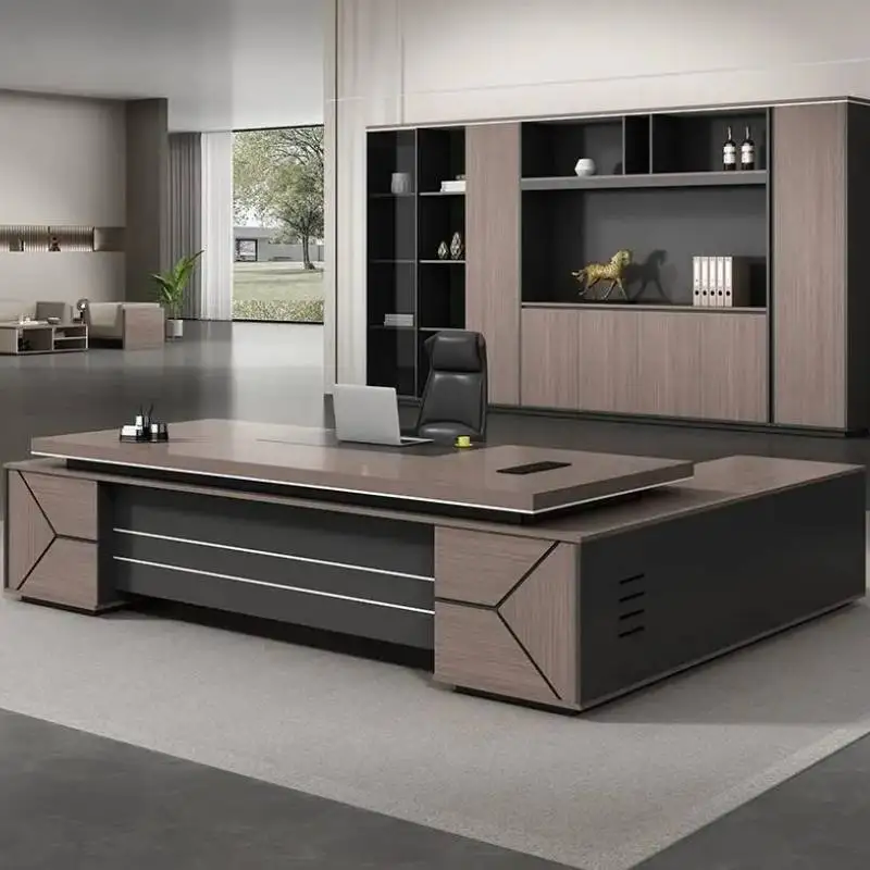 

Storage Executive Office Desks Luxury Asthetic L Shaped Adjustable Office Desks Drawers Wooden Mesas De Escritorio Furniture