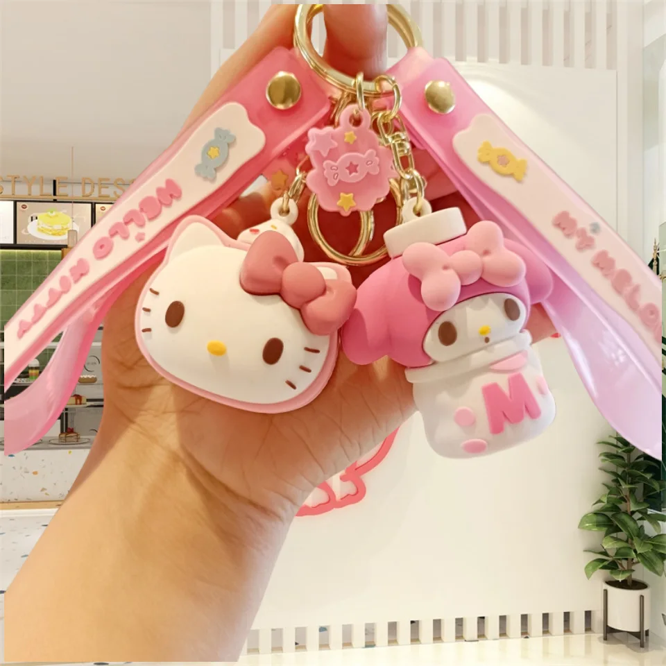 

Мультяшный брелок-десерт Sanrio: Мелоди, Hello Kitty, КТ Кэт. Подвеска для сумки, брелок для ключей от машины, аниме-декор, кавайные игрушки.