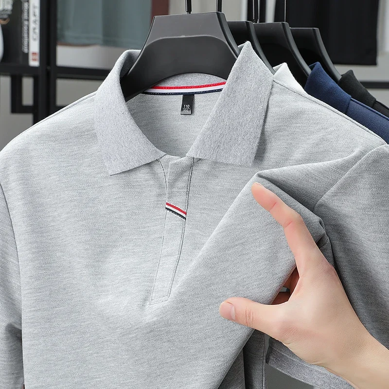 

High End Fashion Breathable Short Sleeve POLO Men's Lapel Top Summer New Designer Brand Classic Business Golf Casual T-shirt