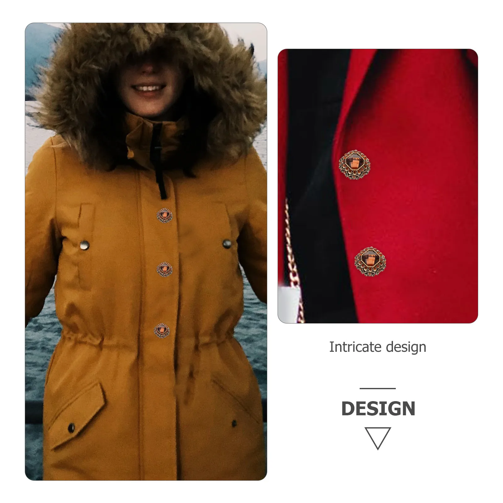 10Pcs Rhinestone Metal Buttons Large Sewing Buttons for Coat Clothes DIY Clothing Accessories Fasteners DIY Clothes Supply