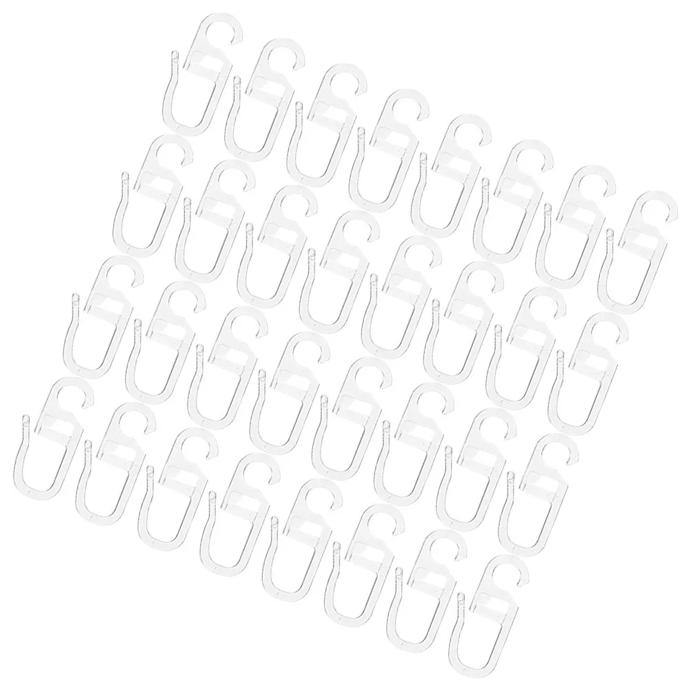 

200Pcs Curtain Accessories Long Lasting Reliable Pulley Hook for Drapes Decoration Drapery Curtain Track Hooks