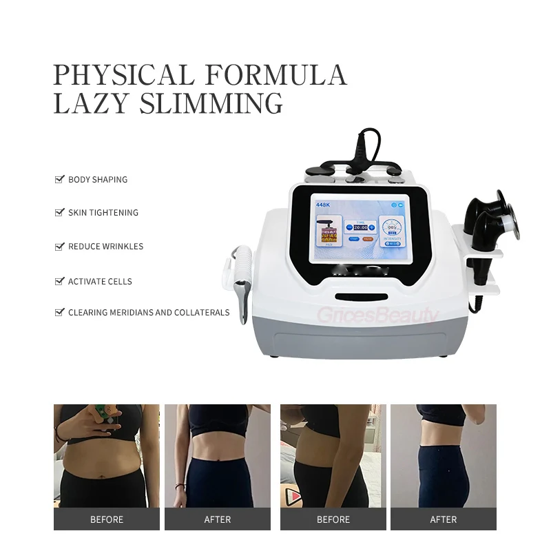 Multifunctional 448K Thermal Therapy Body Contouring Device Improve Joint Tendon Pain Lymphatic Drainage Face Eye Anti Aging