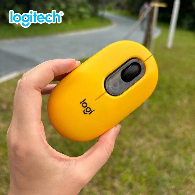 ماوس بلوتوث لاسلكي من سلسلة Logitech M350 POP لأجهزة iPad والأجهزة اللوحية وأجهزة الكمبيوتر المحمولة