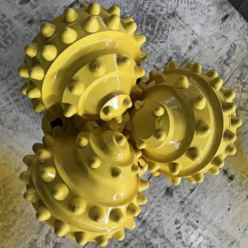 12 1/4 Inch Tricone Drill Bit Carbide Teeth For Mining Blasting Hole Rock Drilling