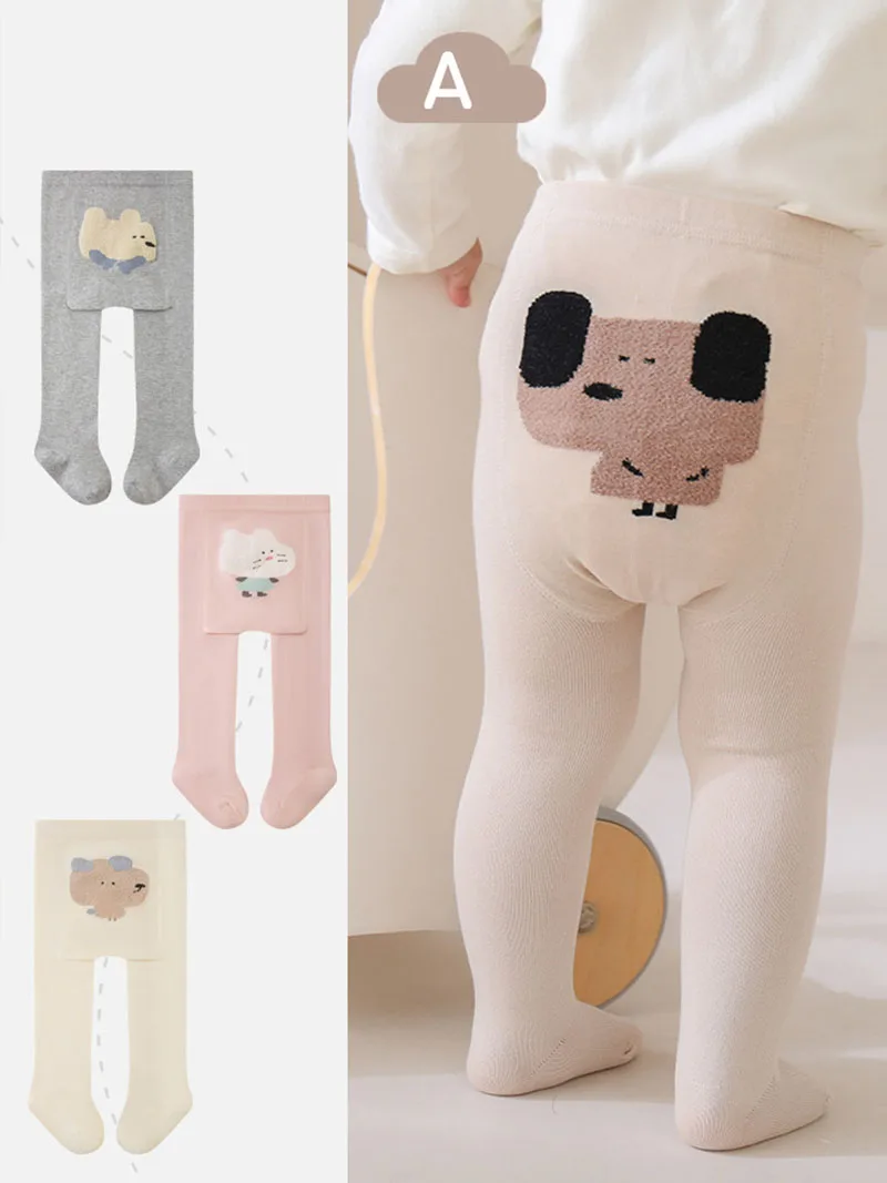 

MILANCEL New Autumn Baby Pantyhose 6M-6T Cartoon Animal Kids Girls Tights Thin Elastic Waist Children Outside Leggings