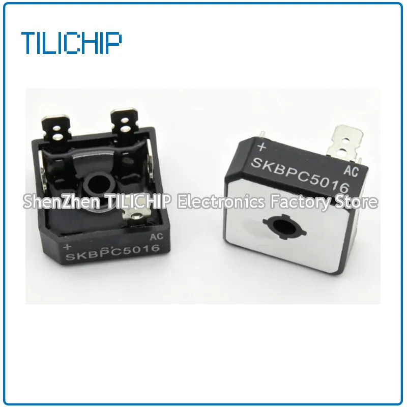 10PCS Brand new SKBPC5016 50A 1600V High-Power Three-Phase Rectifier Bridge, Suitable for Inverters and Welding Machines