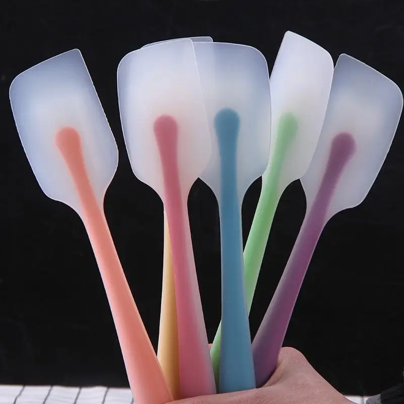 Baking Tools Spatula Translucent Mini Silicone Spatula Baking Scraper Cream Heat-Resistant Kitchen Utensils Smoother Decorator