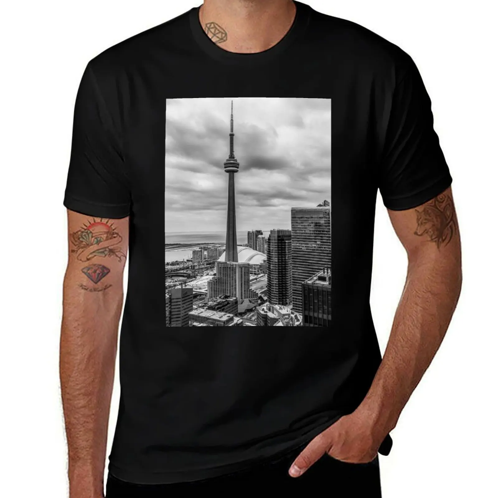 

CN Tower T-Shirt t shirt for man 100 percent cotton t shirt for man T-Shirt