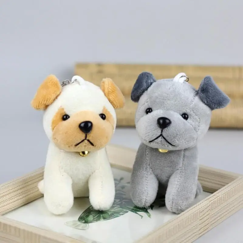  Miniature Pug And German Shepherd Plush Keychain Soft Toy Accessory For Children