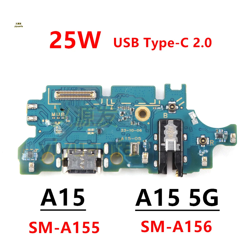 

25W Charging Dock For Samsung Galaxy A15 4G 5G SM-A155F A156B A156U A156E Charger Board USB Type-C Port Connector Flex Cable