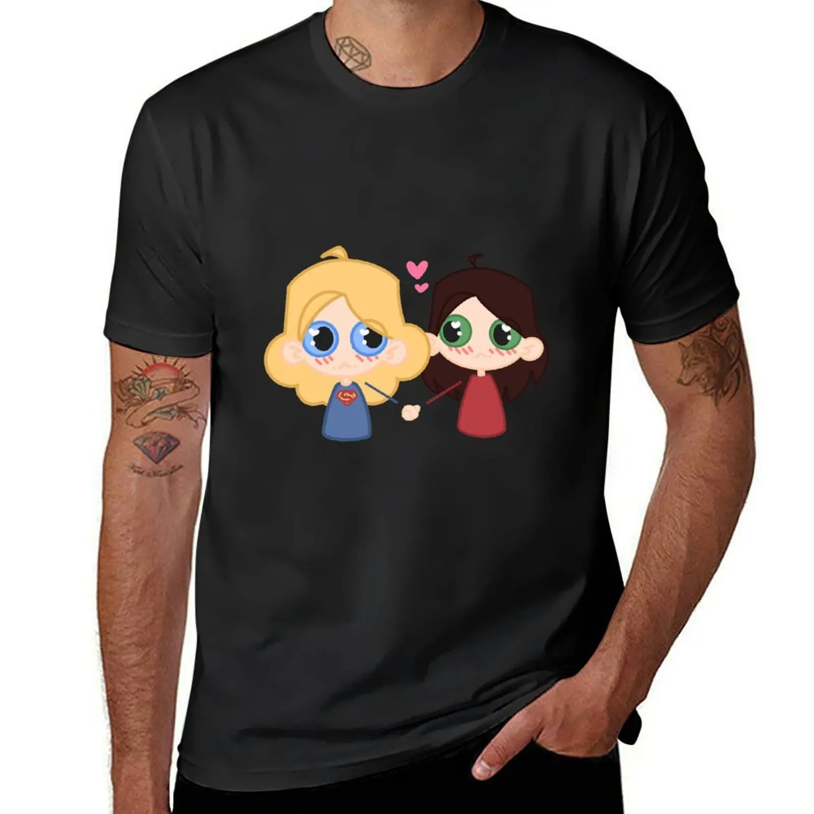 

chibi supercorp T-Shirt blacks oversizeds animal prinfor boys customizeds t shirt men