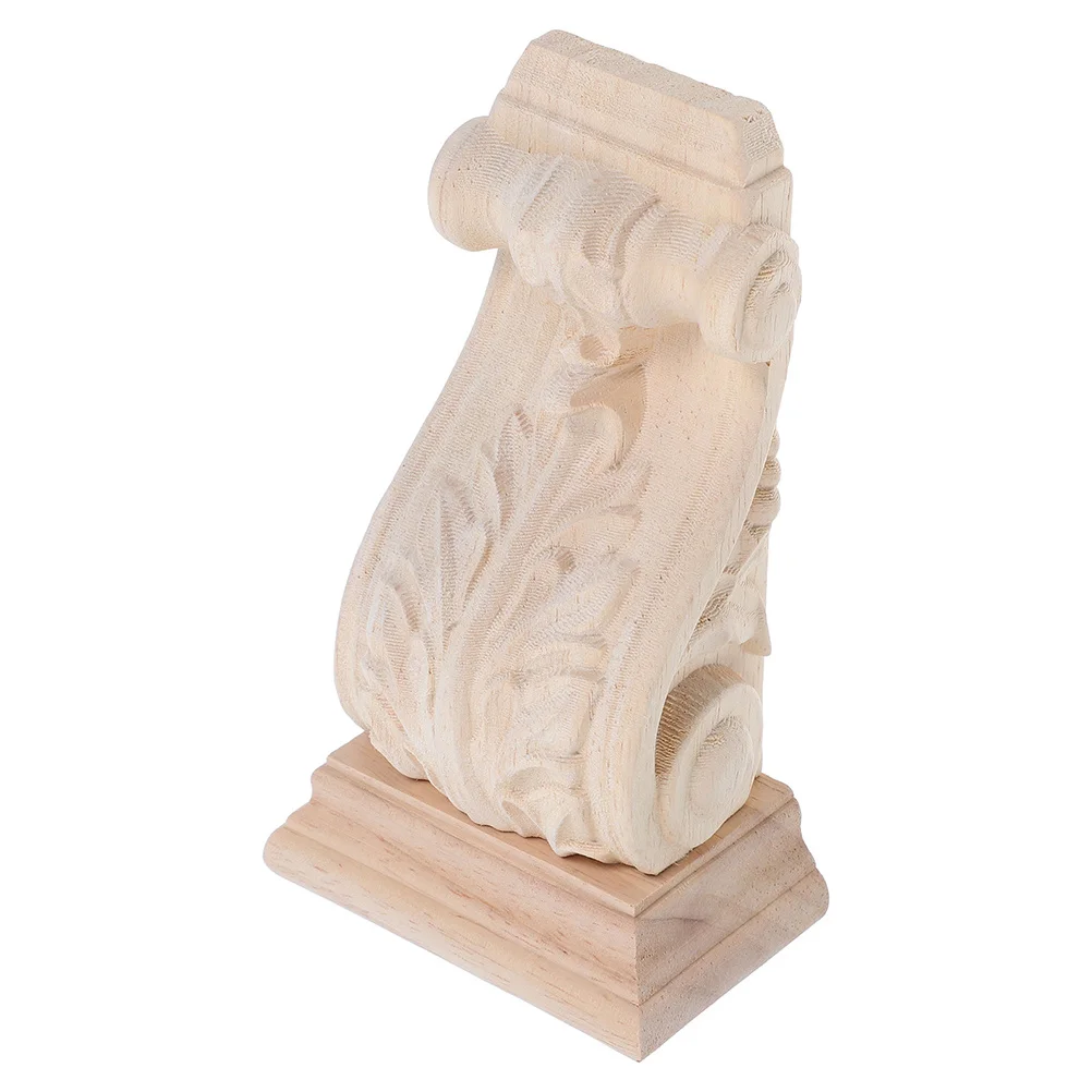 

Unpainted Wooden Corbel Hand Carved Solid Wood Bracket for Shelves Cabinets and Walls European Style Home Decoration