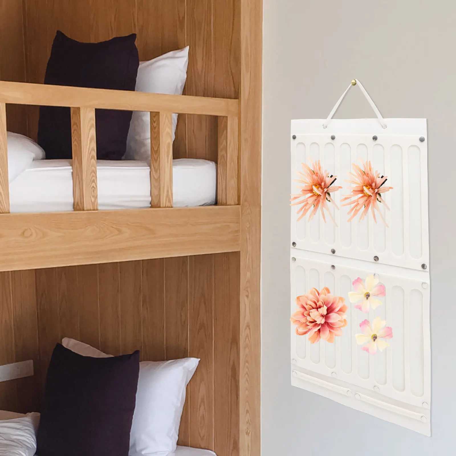 2Pcs Premium Felt Hair Bow Display Shelf Wall Organizer for Hair Clips Headbands Hairpins Centralized Storage Decor