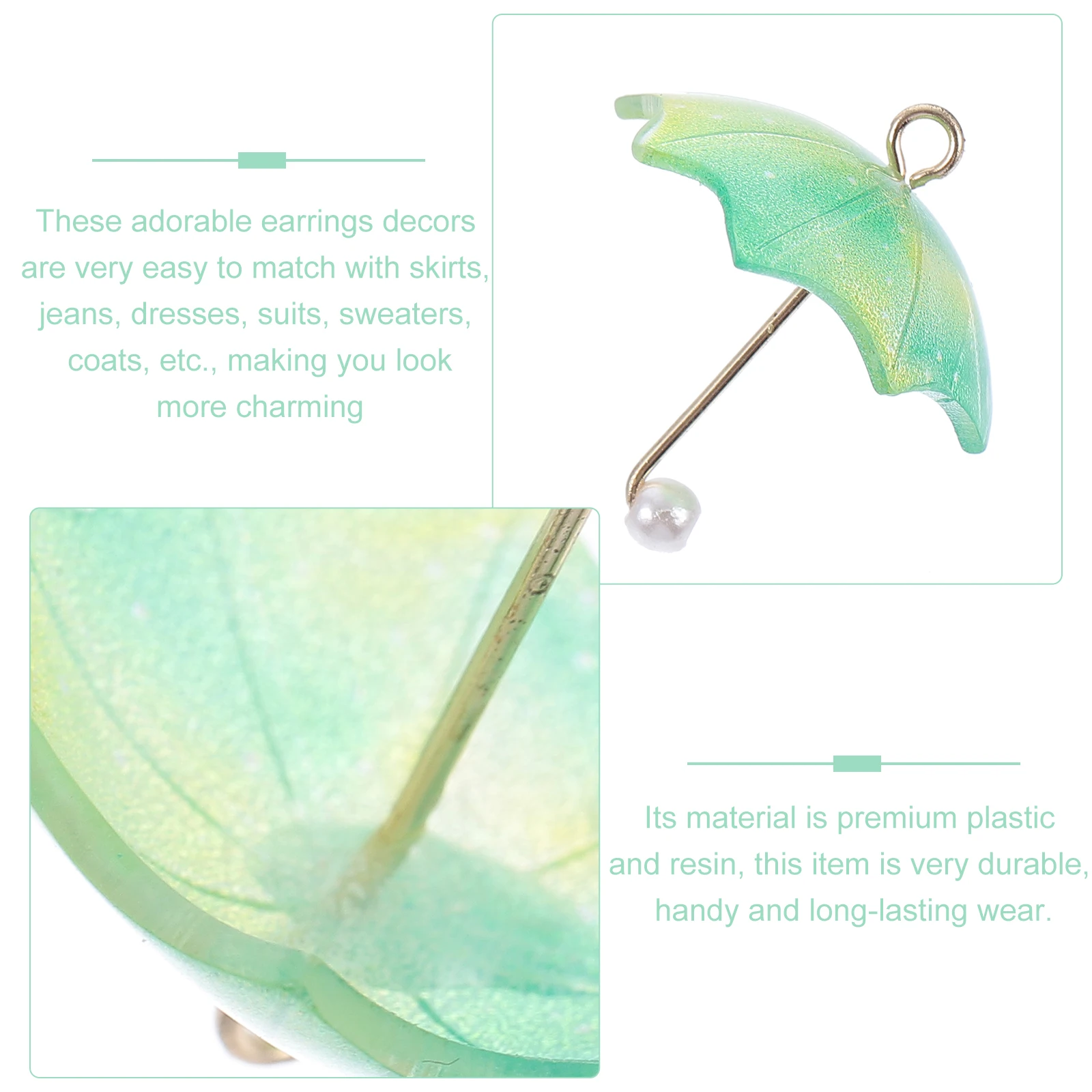 

4Pcs Mini Lovely Ear Accessories Earrings Acrylic Accessories Bright Color Women DIY Jewelry Craft Supplies Pendant