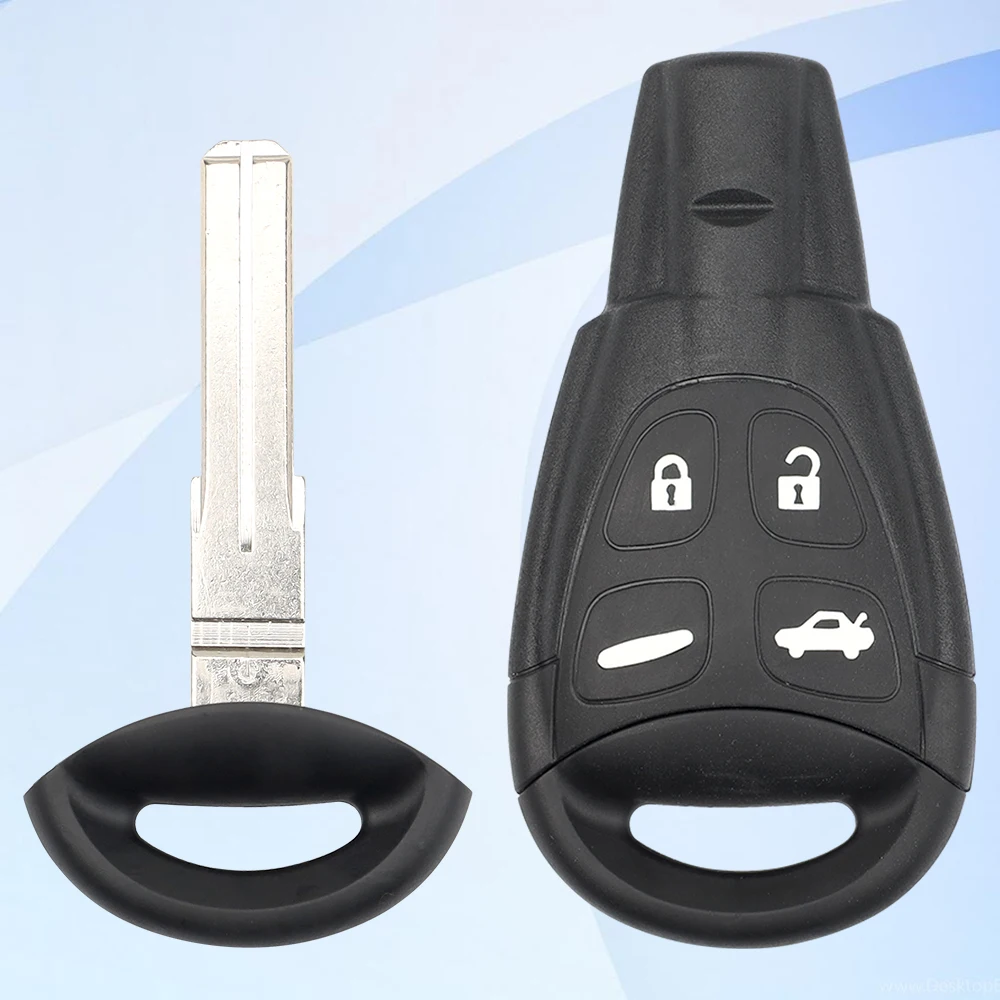 Etui zamienne na kluczyk samochodowy Xuri do SAAB 9-3 95 93 95 2003-2011 z miękkiej gumy z 4 przyciskami i wkładką