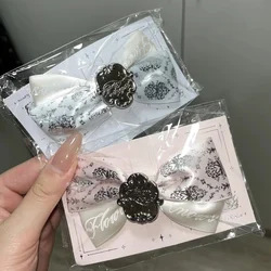Flower Knows Swan Ballet Hairpin Double Color Hairclip Princess Style Hair Ornament Milk Powder Milk Blue Cute and Sweet