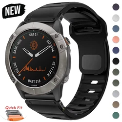 22mm 26mm QuickFit Silicone strap For Garmin Fenix 8 E 7 7X 6X Pro 5XPlus Epix Pro Gen 2 47mm 51mm/Enduro 3 No Gaps Watchband
