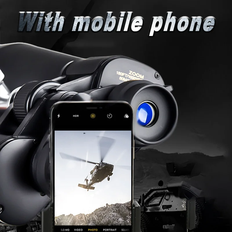 Binoculares portátiles 20-180x100 Zoom Ultra HD para exploración al aire libre para visualización de larga distancia para observación Camping caza