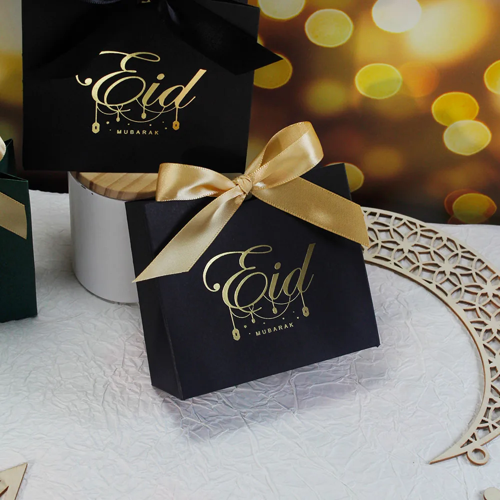 Eid Mubarak  candy box, exquisite gift box in green and black, a must-have for festivals, favored by the Ramadan holiday