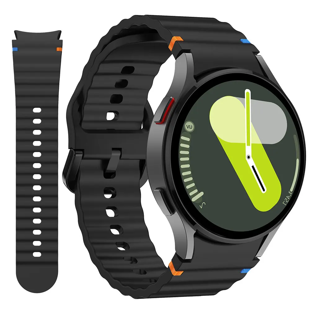 Für Samsung Galaxy Watch 7 6 4 5 40 44 mm Silikonarmband Smartwatch Zubehörband für Galaxy Watch 5pro 45 mm 4 6 Classic 42 46 mm
