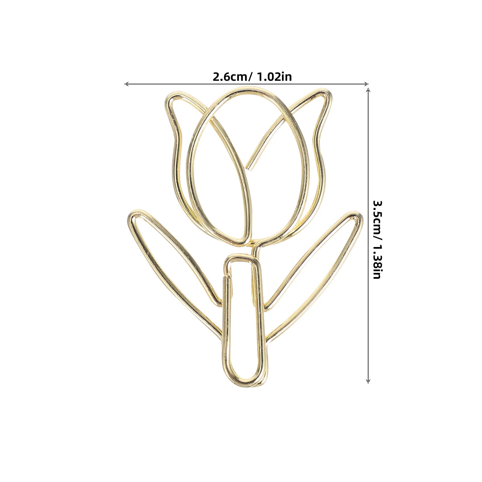 40 szt. spinaczy w kształcie tulipana, unikalne spinacze w kształcie kwiatów do biura, szkoły, zarządzania dokumentami, urocze dekoracyjne spinacze do planowania