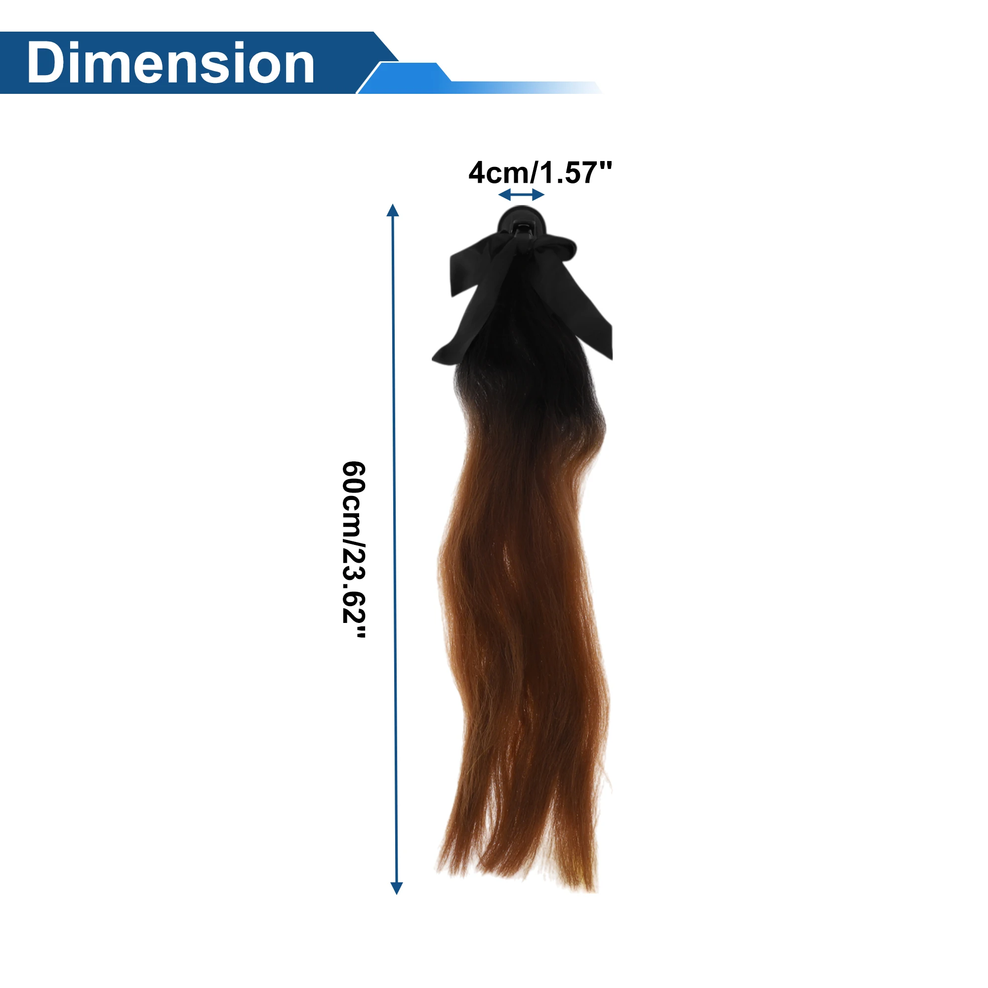 

X Autohaux Motorcycle Helmet Accessories Decoration Bow Ponytail for Motorcycle Bicycle Skiing Helmets Black Brown 1 Set