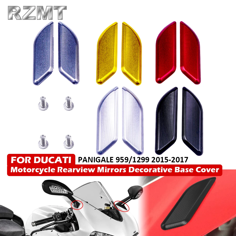 Motorcycle Rearview Mirror Base For DUCATI PANIGALE 959 1299 2015-2017 2016 Windshield Drive Eliminator Mirrors Hole Cover