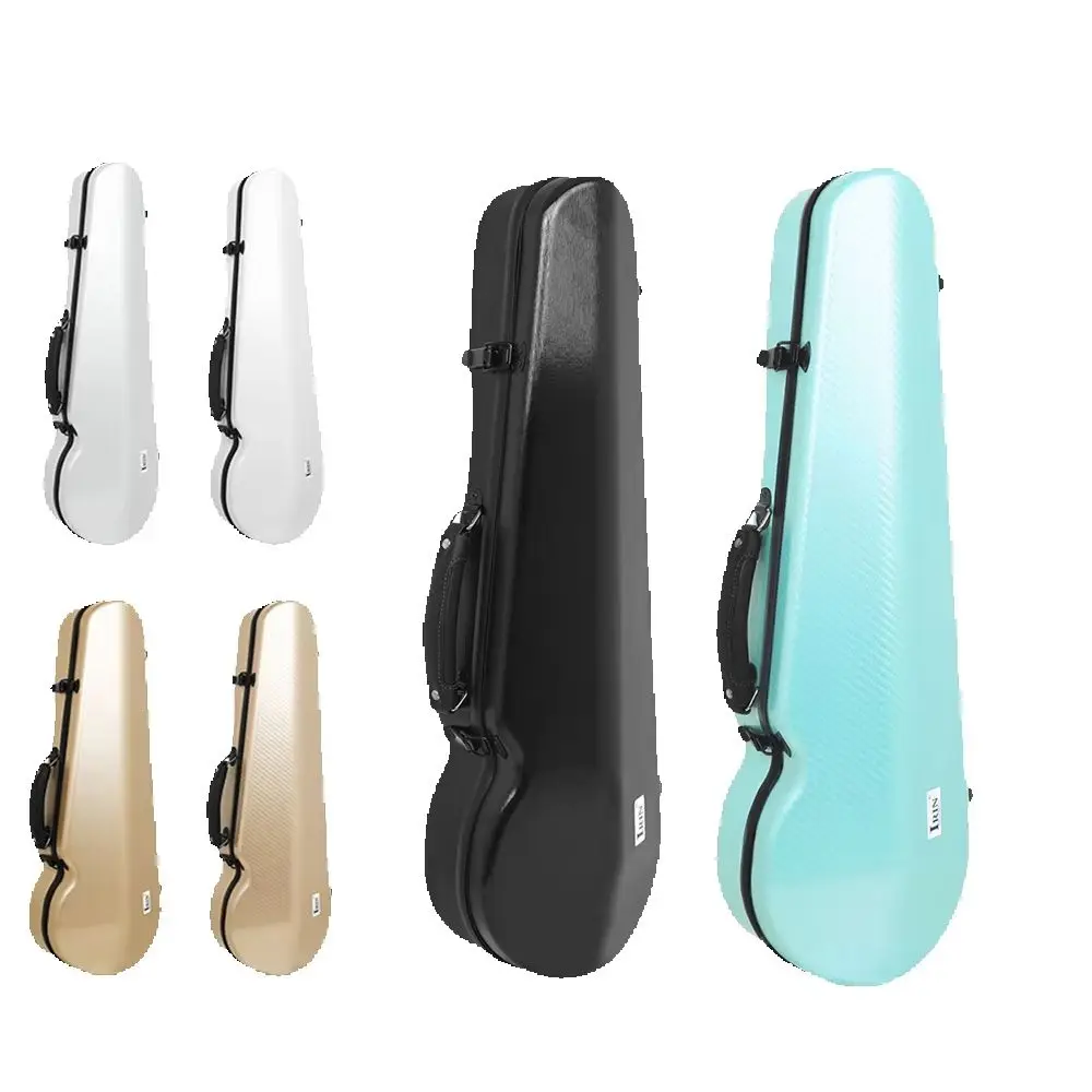 IRIN 1/2 Violin Case Multi-colors Carbon Fiber Lightweight Violin Box with Hygrometer for 1/2 Violin Protection ﻿Accessories