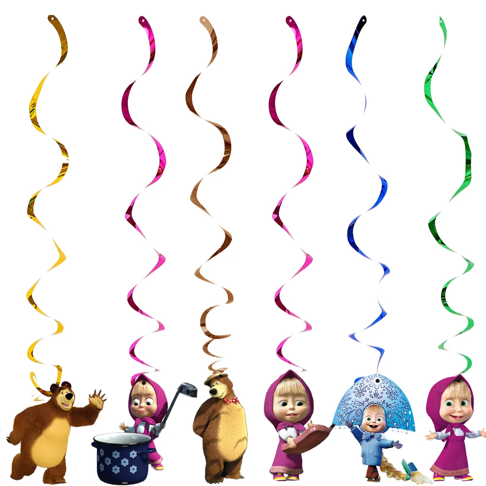 Cartoon-Mädchen und Bär Geburtstagsparty-Dekorationsset Tischdecke Becher Luftballons Tortendekoration Baby-Shower-Partyzubehör – Detail 14