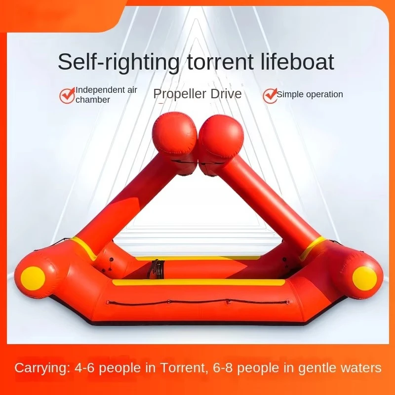 Aufblasbares selbstaufziehendes Boot, Notfall-Wasserrettung, Lebensfloß, Rettungsboot, 4–8 Personen, 261 km/h, 60 PS, WS-028