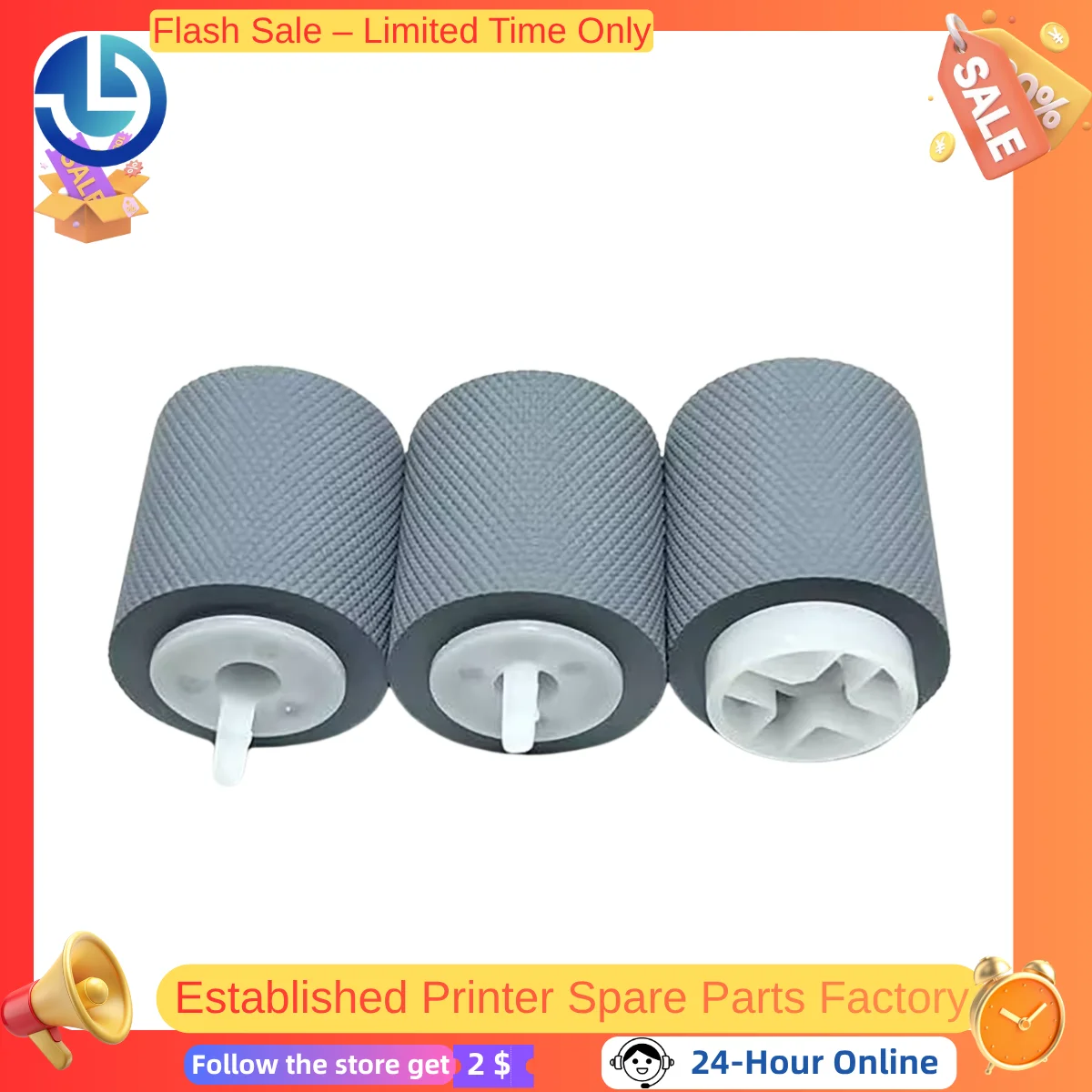 

Replacement Paper Pickup Roller Fit for Sharp Printer Models: MX5658, 364, 5608, 503, 753, 754, 6240, 7040, 5621