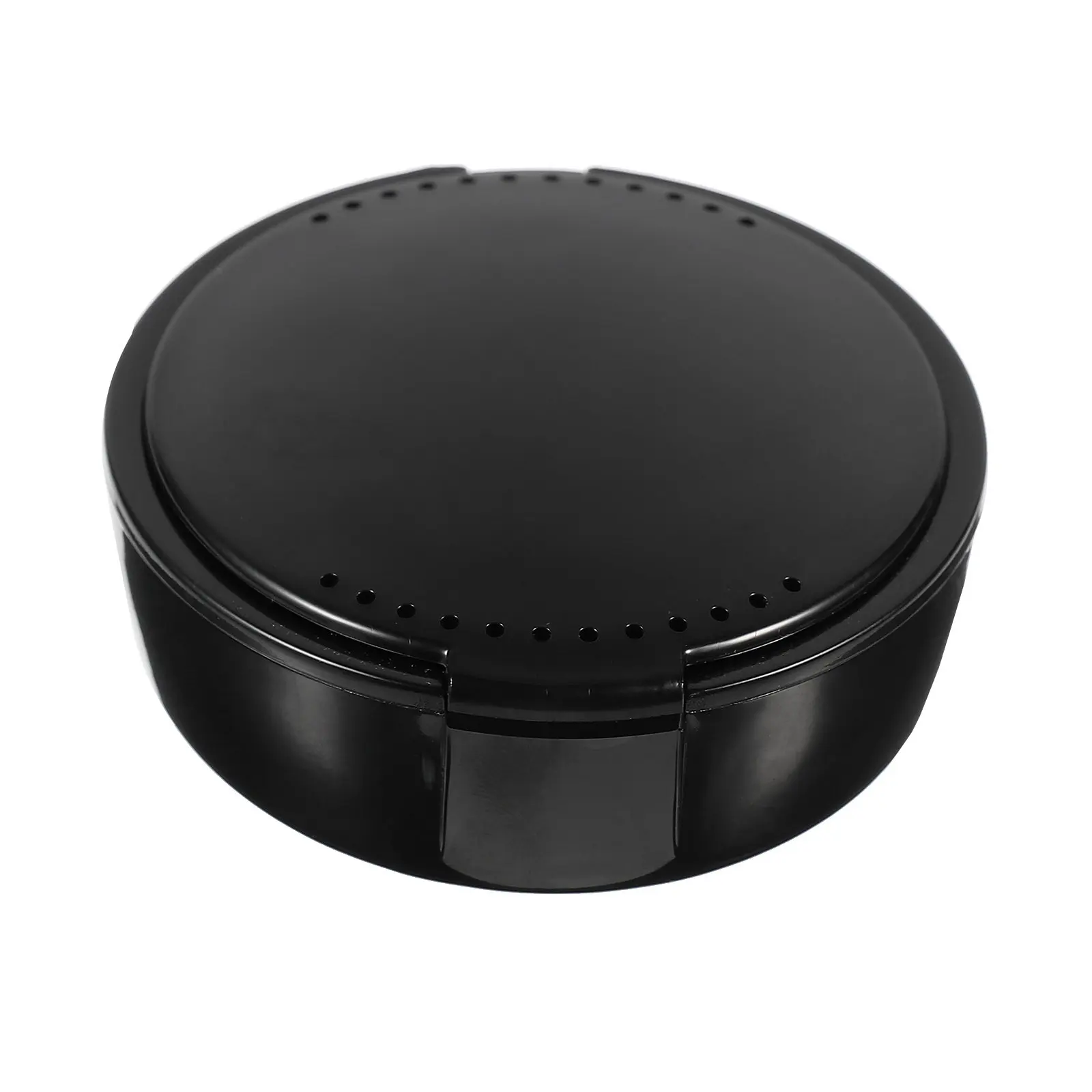 

1 шт. Элегантный портативный футляр для хранения зубных протезов с зеркалом, для чистки, безопасного и гигиеничного хранения, дорожный держатель для зубных протезов, компактный