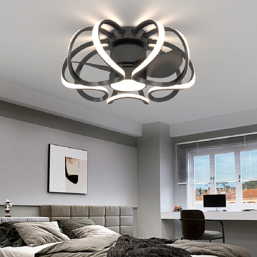 

Nordic led lamp with Ceiling fan without blades bedroom Ceiling fan with remote control Ceiling fans with light fixture