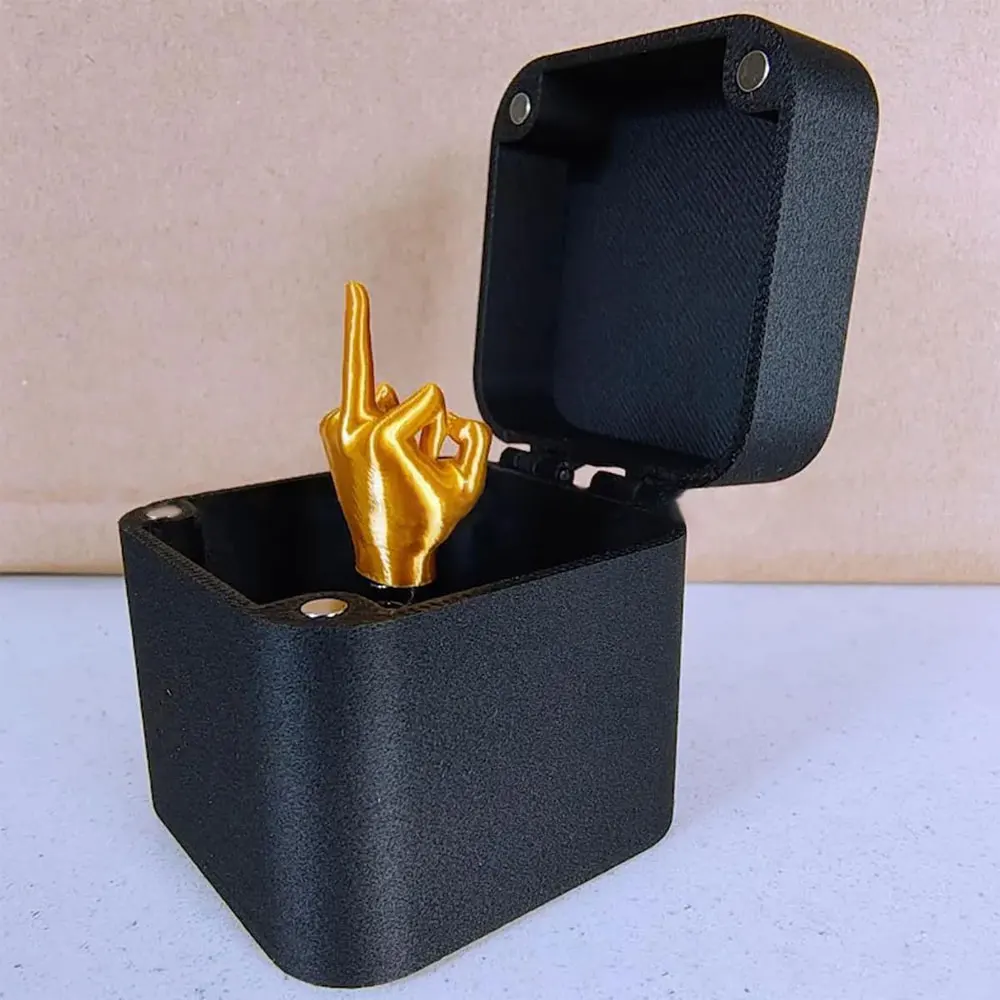 Dedo medio en una caja, caja de regalo sorpresa de dedo medio, caja de regalo acogedora, regalo emergente de broma de mano Spof, regalo novedoso de Navidad