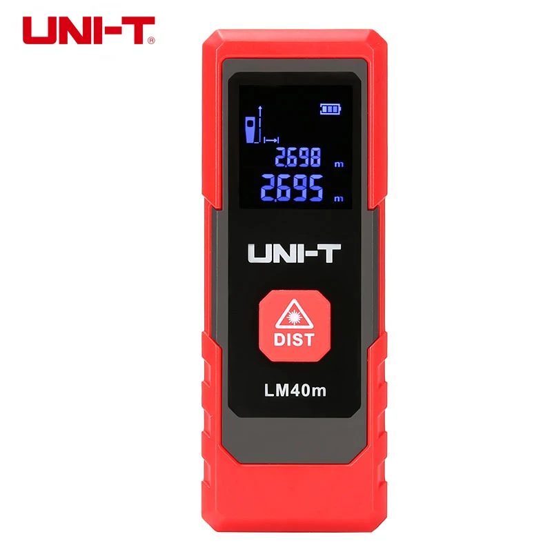 UNI-T Laser Distance Meter LM40m Laser Rangefinder 40M Handheld LCD Backlight Range Finder Building Ruler
