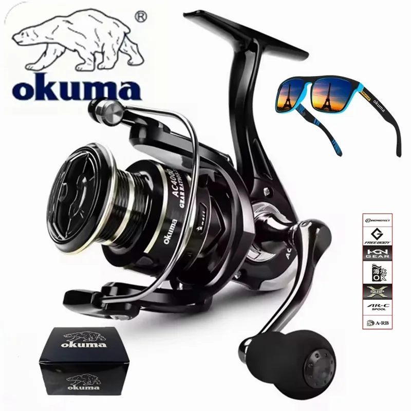 OKMUA Spinning Fishing Reel 2000 - 7000 Ultralight Max Drag 10kg 5.2:1 Surfcasting Spinning Reel Saltwater Jigging Reels