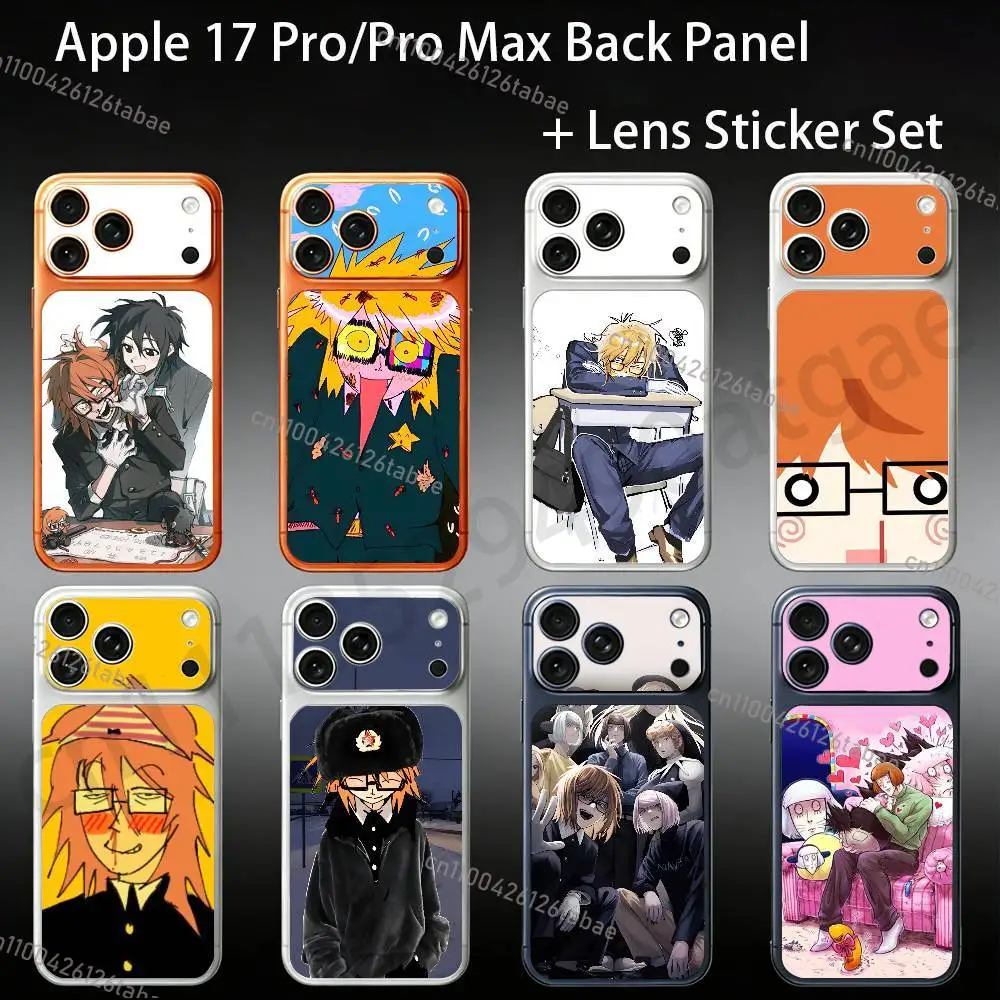 R-Ranfren Randal Matte Fingerprint Proof For iPhone 17Pro/ProMax Battry Back Cover with Camera Decal Skin Rear Sticker Film
