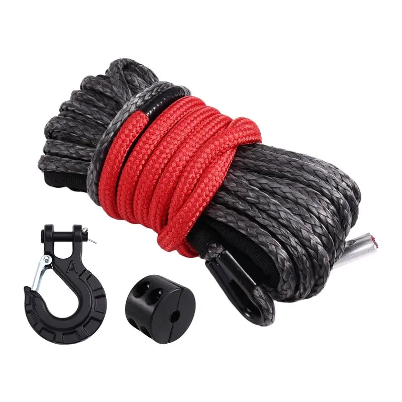 

Для квадроциклов, автомобилей, уличные аксессуары, лебедка, веревочный кабель с кованым крючком, синтетический материал