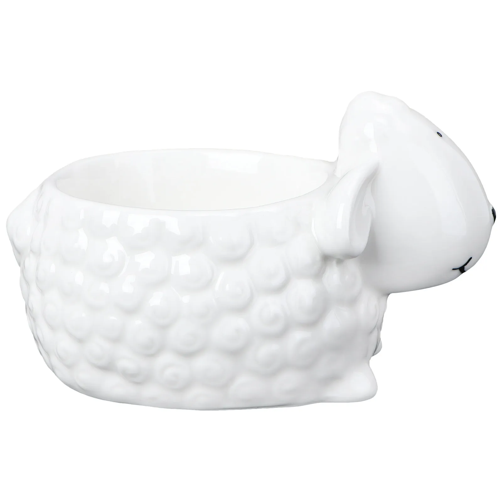 

1Pcs Assisted Food Bowl Ceramic White Sheep Design Creative Household Children Tableware Decorative Food Container