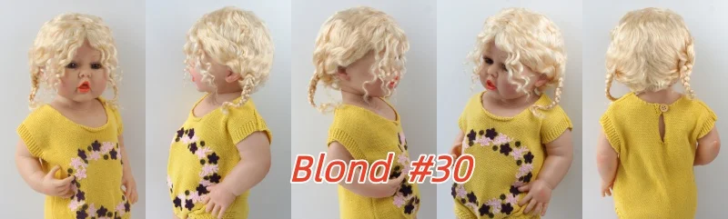 Fjusuns JD644 9-10inch 10-11inch Messy Baby Curly Mini Twintail Mohair BJD Wigs QBaby Pullip Blythes& 18"AG Doll Accessories