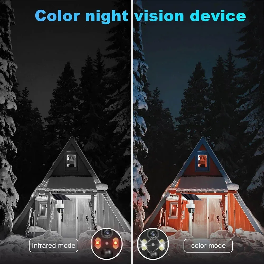 Solar Outdoor 4G Camera With 4G Sim Card Wireless IP Webcam Low Powered Battery Waterproof Smart Home Security Protection CCTV