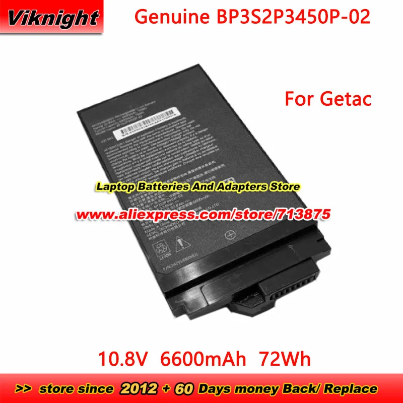

Genuine 72Wh BP3S2P3450P-02 441914800001 Battery for Getac S410 S410-4012C S410G4 242128700001 242914800001 10.8V 6600mAh