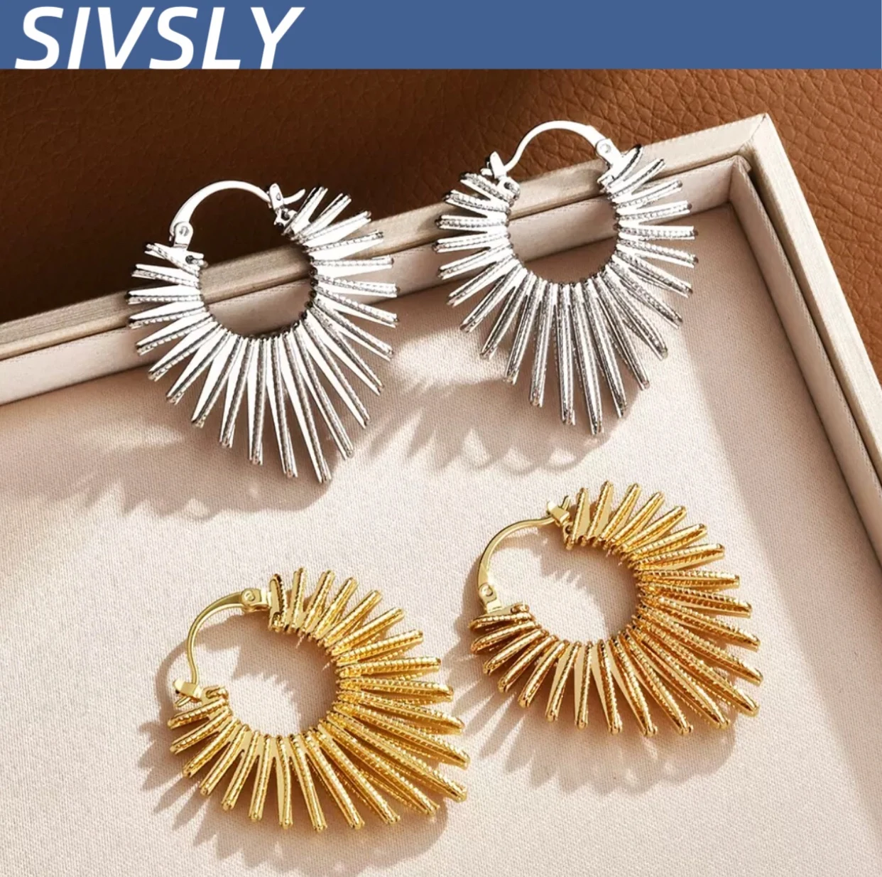 

[Personality] European and American high-end temperament, heart-shaped ear clips, autumn and winter new products, exaggerated