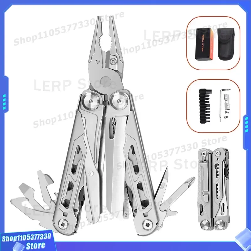Portable Folding Multifunctional Tool for Outdoor Camping Hiking Mountaineering Adventure Wilderness Rescue and Lifesaving
