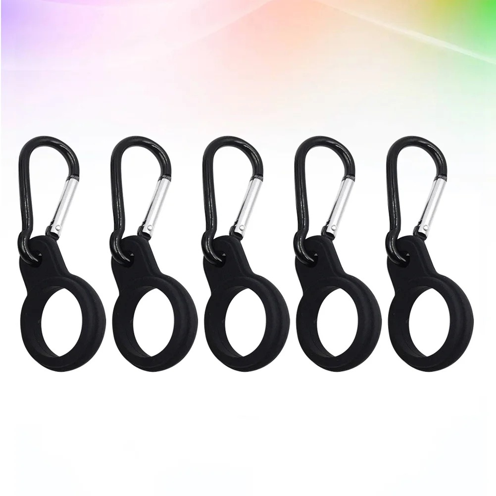 5 قطعة خطاف زجاجة المياه مشبك حامل كليب سيليكون معلق مشبك المحمولة كليب للتخييم التنزه السفر الاستخدام في الهواء الطلق