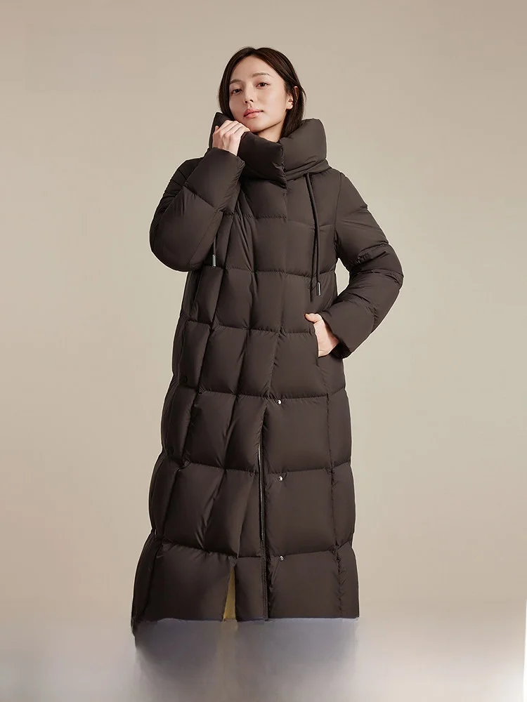 

Bosideng New Women's Classic Casual Long Warm Puffer Jacket Slimming Duck down Coat Government Subsidy Polyester Fiber