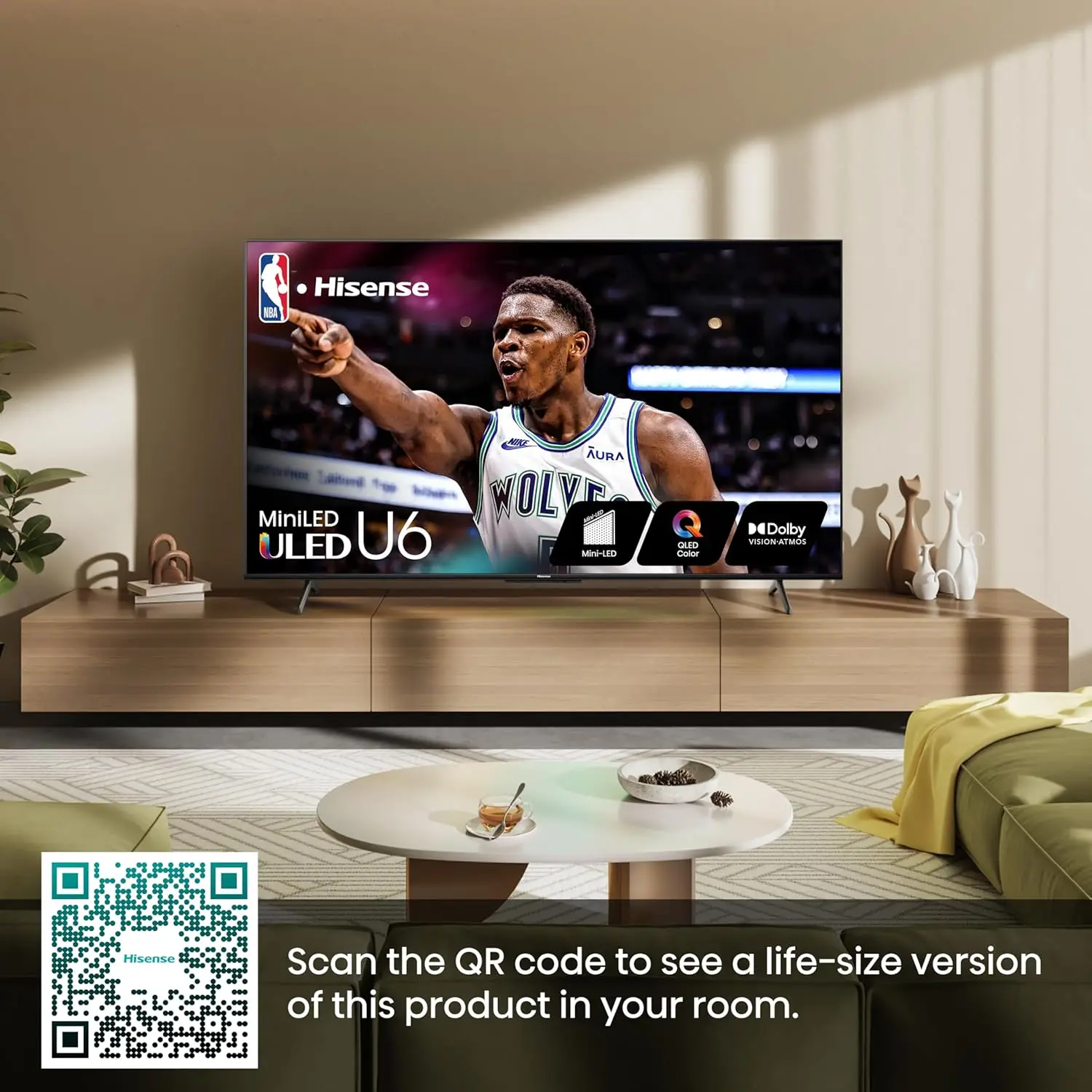 U6 Series 55U6N 55 Inches ULED 4K Smart TV  Mini-LED | QLED  600 Nits | Motion Rate 240 Dolby Vision HDR 10+  Dolby Atmos