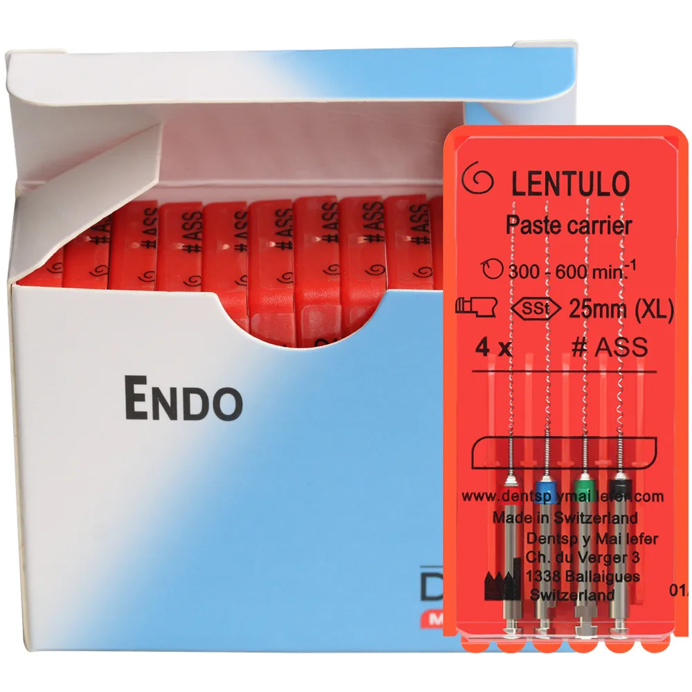 12 Packs/Box Dental Lentulo Spiral Paste Carriers 21/25mm Engine Use Files Endo Dental Gates Drills Endodontics Instruments
